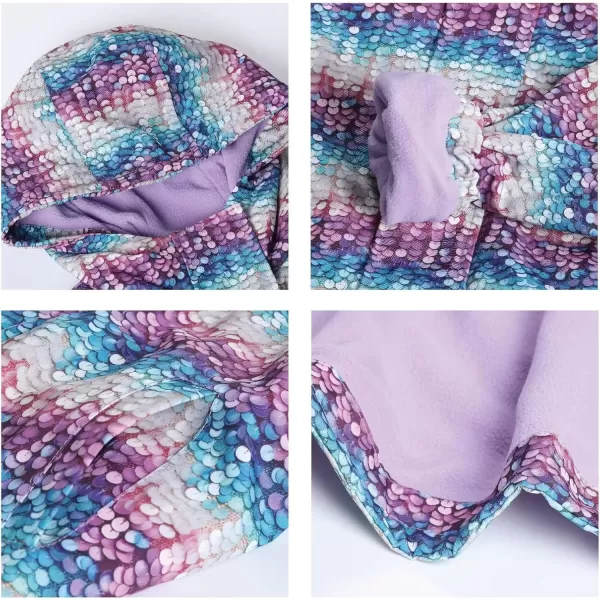 WELAKEN Fleece lined Jackets with WaterResistance Frabic for Kids ampamp Toddler II Girls Rain Jacket ampamp coatsSequin Print