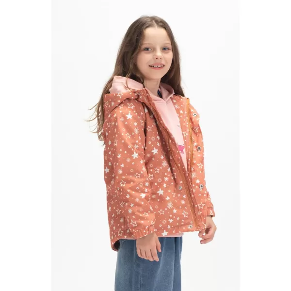 WELAKEN Fleece lined Jackets with WaterResistance Frabic for Kids ampamp Toddler II Girls Rain Jacket ampamp coatsStar