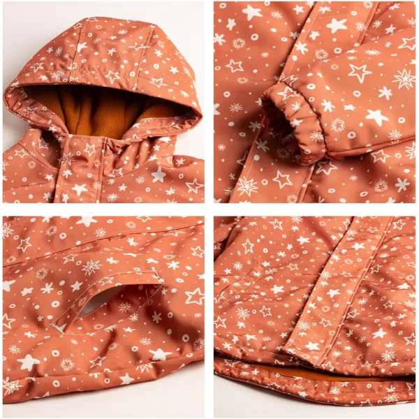 WELAKEN Fleece lined Jackets with WaterResistance Frabic for Kids ampamp Toddler II Girls Rain Jacket ampamp coatsStar