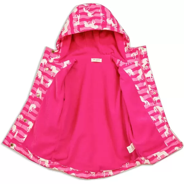 WELAKEN Fleece lined Jackets with WaterResistance Frabic for Kids ampamp Toddler II Girls Rain Jacket ampamp coatsUnicorn