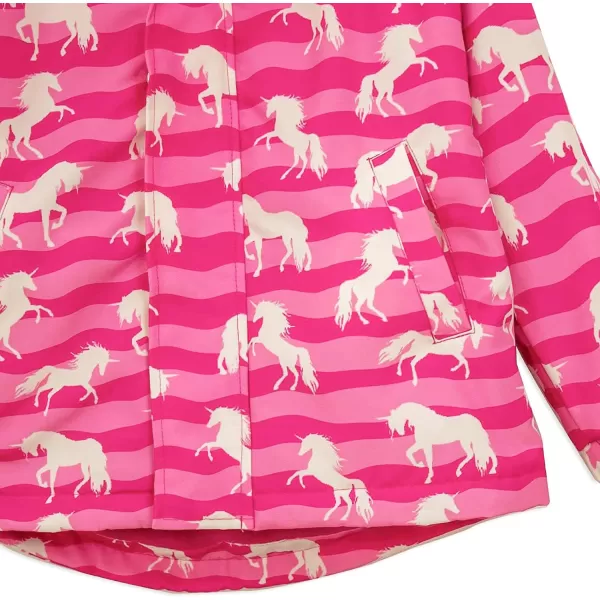 WELAKEN Fleece lined Jackets with WaterResistance Frabic for Kids ampamp Toddler II Girls Rain Jacket ampamp coatsUnicorn