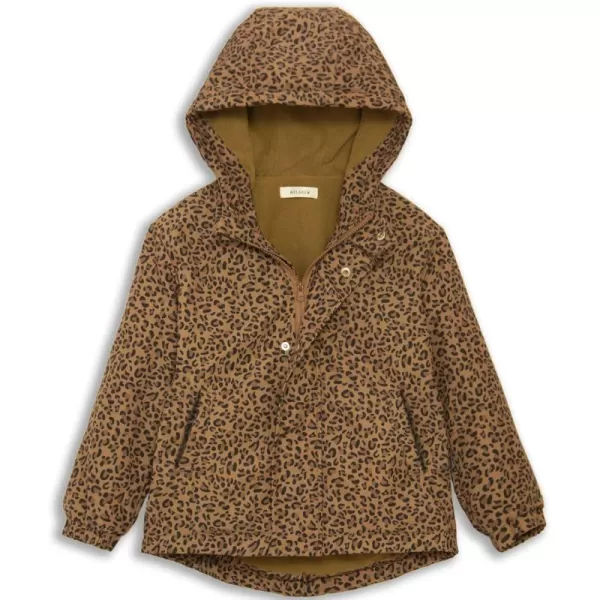 WELAKEN Fleece lined Jackets with WaterResistance Frabic for Kids ampamp Toddler II Girls Rain Jacket ampamp coats Leopard