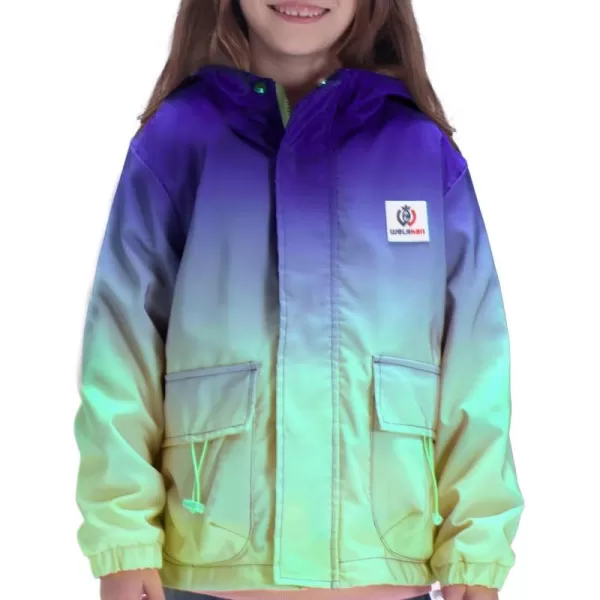 WELAKEN Fleece lined Jackets with WaterResistance Frabic for Kids ampamp Toddler II Girls Rain Jacket ampamp coatsBlue