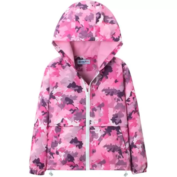 WELAKEN Fleece lined Jackets with WaterResistance Frabic for Kids ampamp Toddler II Girls Rain Jacket ampamp coatsCamouflage