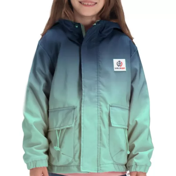 WELAKEN Fleece lined Jackets with WaterResistance Frabic for Kids ampamp Toddler II Girls Rain Jacket ampamp coatsGreen