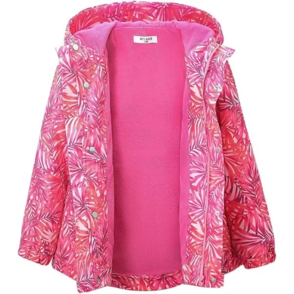 WELAKEN Fleece lined Jackets with WaterResistance Frabic for Kids ampamp Toddler II Girls Rain Jacket ampamp coatsLeaf