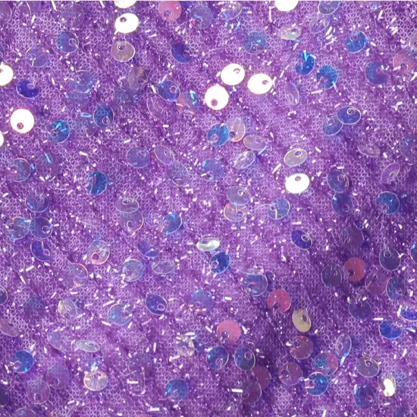 Girls Sequin Mesh Dress Glitter Short Sleeve Party Birthday Tulle Dress 512YPurple