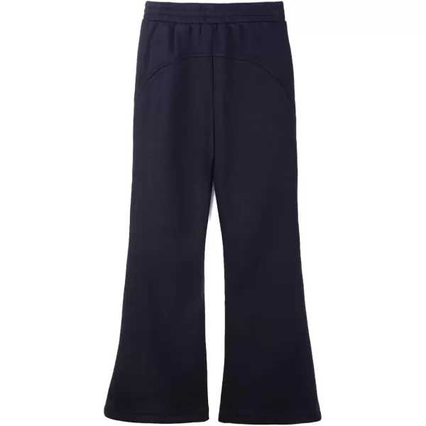 WELAKEN Girls Flare Sweatpants Elastic Waist Bootcut Casual Jogger Pants with PocketsBlack