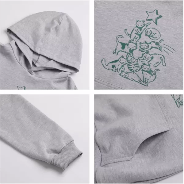 WELAKEN Unicorn Sweatshirts for Girls Toddler ampamp Kids II Little Girls Pullover Tops Sweaters ampamp HoodiesCatsdeep Grey
