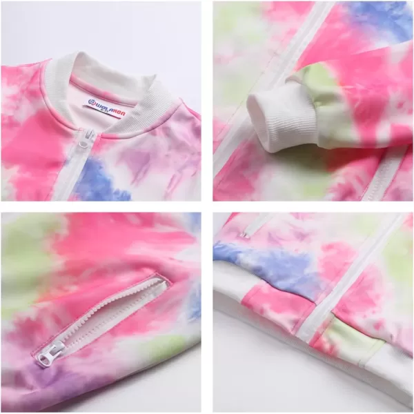 WELAKEN Tie Dye Jacket for Girls Kids ampamp Toddler II Little Girls Lightweight Jackets OuterwearTie Dye