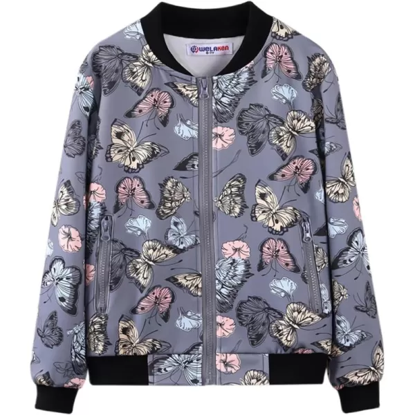 WELAKEN Tie Dye Jacket for Girls Kids ampamp Toddler II Little Girls Lightweight Jackets OuterwearButterfly