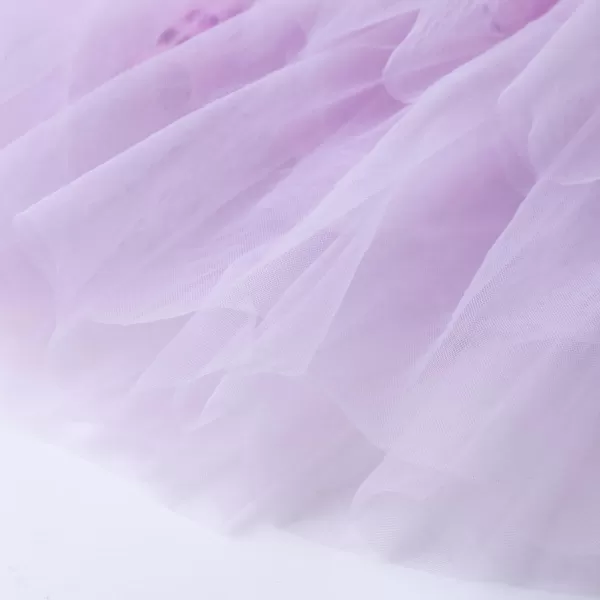Girls Layered Tutu Skirts Elastic Waist Tulle HighLow Skorts Dance Party OutfitsPurple