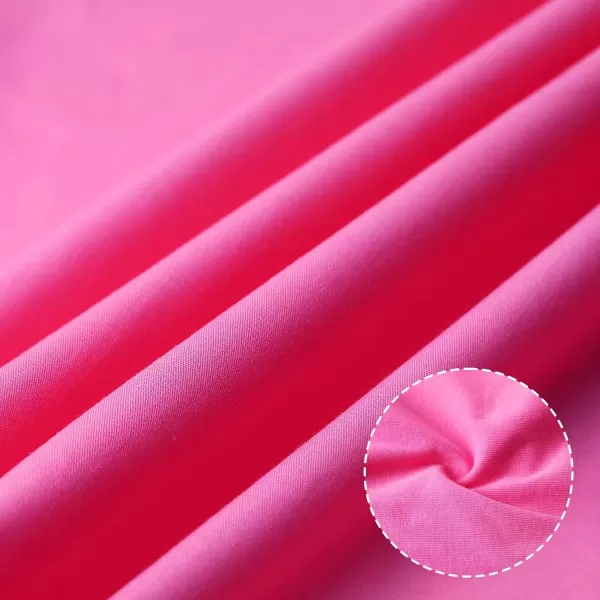 imageGirls Spaghetti Strap Dress Ruffle Midi Casual School Party Dresses with PocketsHot Pink