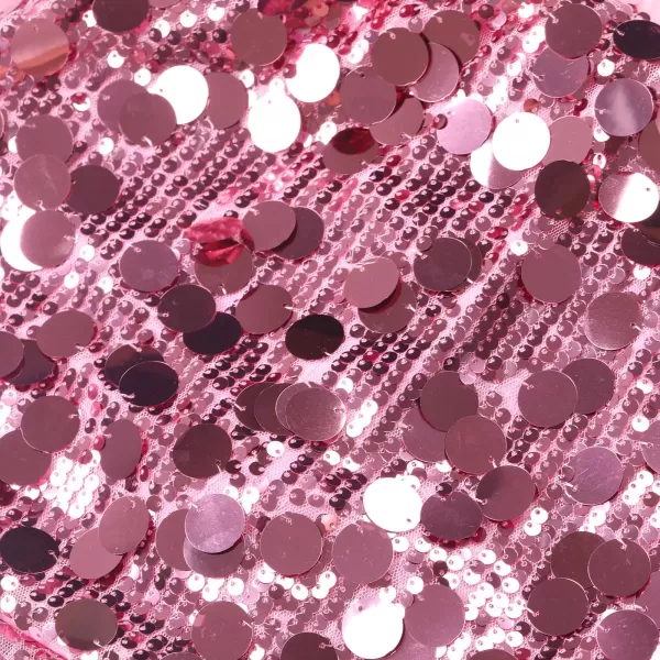 imageWELAKEN Sparkly Sequin Skirt for Girls Toddler ampamp Kids Elastic Waistband Skirts with LiningAglitter pink