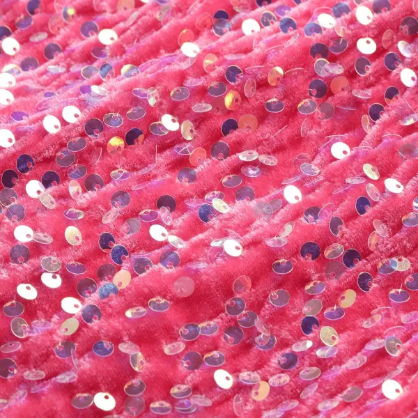imageWELAKEN Sparkly Sequin Skirt for Girls Toddler ampamp Kids Elastic Waistband Skirts with LiningHot Pink minipencil