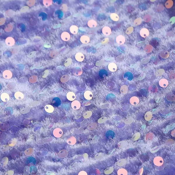 imageWELAKEN Sparkly Sequin Skirt for Girls Toddler ampamp Kids Elastic Waistband Skirts with LiningLight Purple