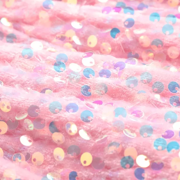 imageWELAKEN Sparkly Sequin Skirt for Girls Toddler ampamp Kids Elastic Waistband Skirts with LiningPink minipencil