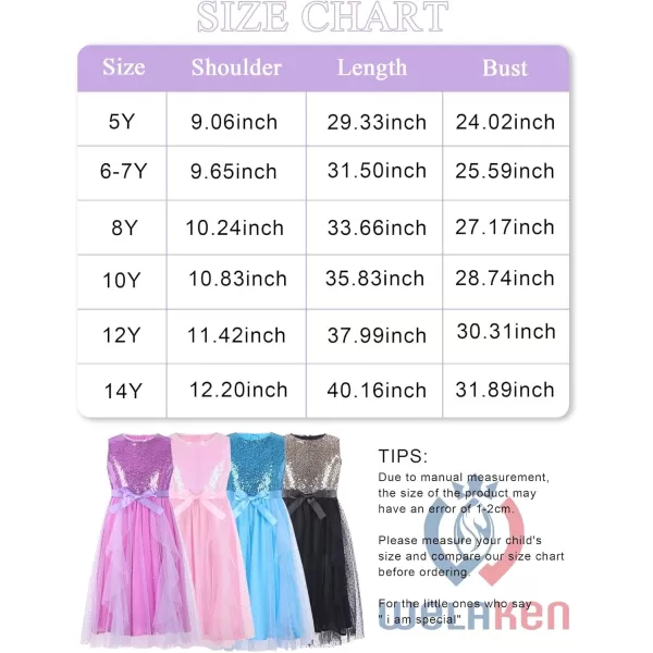 imageGirls Sequin Tulle Dress with Lining Mesh Sleeveless Pageant Prom Party DressBlue