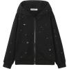 imageWELAKEN Girls Zip Up Hoodie Sweatshirt with Pockets Long Sleeve Jacket OutfitsBlack