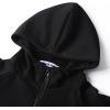 imageWELAKEN Girls ZipUp Hoodie Sweatshirt Kids Long Sleeve Hooded Sweatshirt with PocketsBlack