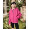 imageWELAKEN Girls ZipUp Hoodie Sweatshirt Kids Long Sleeve Hooded Sweatshirt with PocketsHot Pink