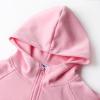 imageWELAKEN Girls ZipUp Hoodie Sweatshirt Kids Long Sleeve Hooded Sweatshirt with PocketsPink