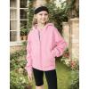 imageWELAKEN Girls ZipUp Hoodie Sweatshirt Kids Long Sleeve Hooded Sweatshirt with PocketsPink