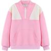 imageWELAKEN Girls Sweatshirt Half Zip Mock Neck Long Sleeve Pullover Sweatshirts with PocketPink