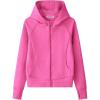 imageWELAKEN Girls ZipUp Hoodie Sweatshirt Kids Long Sleeve Hooded Sweatshirt with PocketsHot Pink