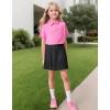 imageWELAKEN Girls Pleated Skirt Flowy Elastic Waist Chiffon Athletic SkortsBlack