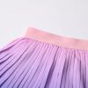 imageWELAKEN Girls Pleated Skirt Flowy Elastic Waist Chiffon Athletic SkortsPurple