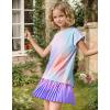 imageWELAKEN Girls Pleated Skirt Flowy Elastic Waist Chiffon Athletic SkortsPurple