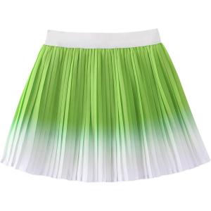 imageWELAKEN Girls Pleated Skirt Flowy Elastic Waist Chiffon Athletic SkortsGreen