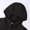 imageWELAKEN Girls Lightweight Jacket WaterResistant Windbreaker Hooded Rain Coats with PocketsBlack