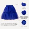 imageGirls Midi Skirts 4 Layered Tulle Tutu Skirt for Kids ampamp Teen ampamp ToddlerBlue dot