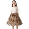 imageGirls Midi Skirts 4 Layered Tulle Tutu Skirt for Kids ampamp Teen ampamp ToddlerChampagne Color heart