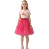 imageGirls Midi Skirts 4 Layered Tulle Tutu Skirt for Kids ampamp Teen ampamp ToddlerHot Pink dot