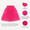imageGirls Midi Skirts 4 Layered Tulle Tutu Skirt for Kids ampamp Teen ampamp ToddlerHot Pink dot