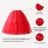 imageGirls Midi Skirts 4 Layered Tulle Tutu Skirt for Kids ampamp Teen ampamp ToddlerRed
