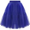 imageGirls Midi Skirts 4 Layered Tulle Tutu Skirt for Kids ampamp Teen ampamp ToddlerBlue dot