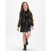 imageWELAKEN Faux Leather Skirt for Girls Toddler ampamp Kids II Girls A Line Skirt with Two Front PocketsBlack heart Pockets