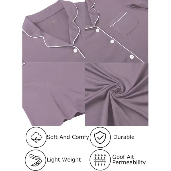 Leikar Maternity Nightgown For Women Nursing Pajamas Long Sleeve SleepshirtLong Sleeveviolet