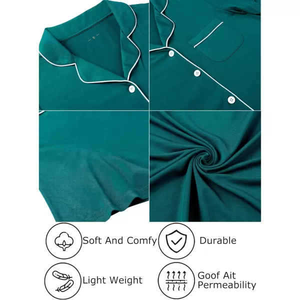 Leikar Maternity Nightgown For Women Nursing Pajamas Long Sleeve SleepshirtShort Sleevegreen