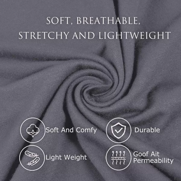Leikar Sexy Lingerie For Women Cotton Nightgowns V Neck Babydoll Chemise SleepwearDark Gray