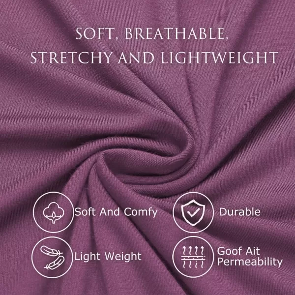 Leikar Sexy Lingerie For Women Cotton Nightgowns V Neck Babydoll Chemise SleepwearPurple