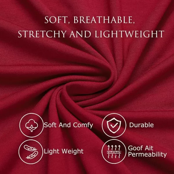 Leikar Sexy Lingerie For Women Cotton Nightgowns V Neck Babydoll Chemise SleepwearRed