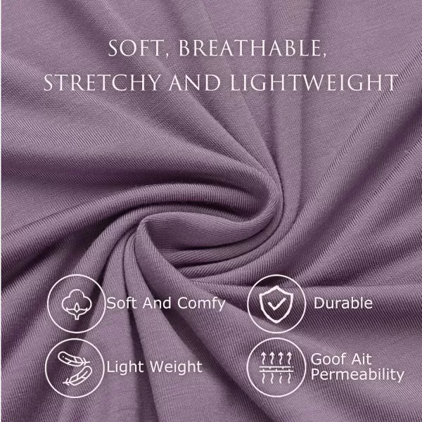 Leikar Sexy Lingerie For Women Cotton Nightgowns V Neck Babydoll Chemise SleepwearViolet