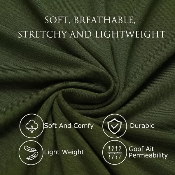 Leikar Sexy Lingerie For Women Cotton Nightgowns V Neck Babydoll Chemise SleepwearGreen