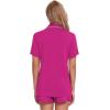 imageLeikar 2 Pack Button Up Pajama Set For Women Sleepwear Soft Pjs Bride PajamasNavyRose Red