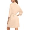 imageLeikar Short Robes For Women Soft Bathrobe Lightweight Bamboo Kimono Robes Ladies LoungewearSeashell